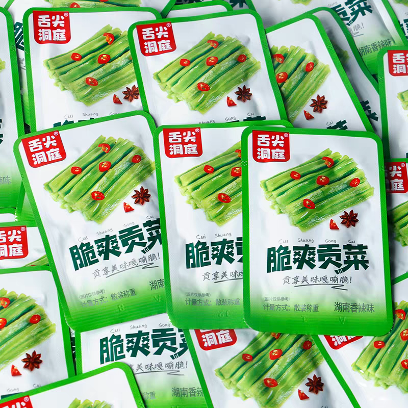 舌尖洞庭香辣味脆爽黄瓜莴笋贡菜湖南特产下饭菜小包装开胃小零食