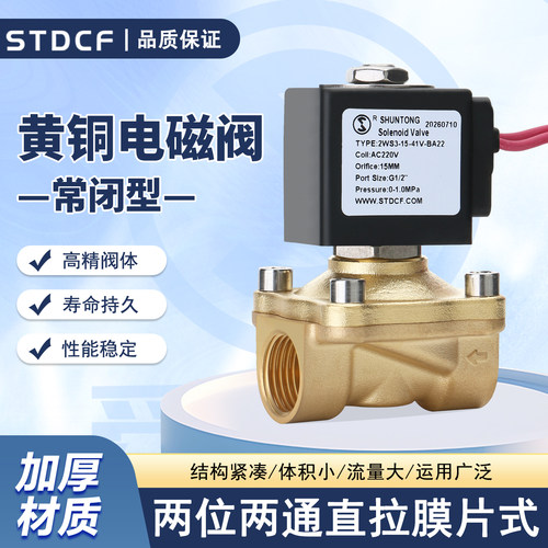 2WS3黄铜电磁阀AC220V放水阀