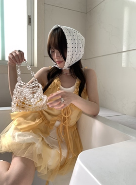 FOUR SEVEN 春夏SS 重工花边拼接修身显瘦糖果色吊带