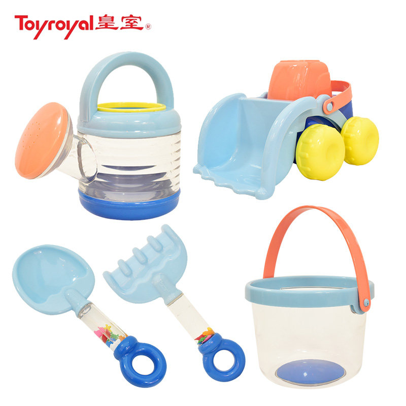 Toyroyal日本皇室儿童沙滩玩沙戏水玩具宝宝挖沙铲子塑料水桶套装