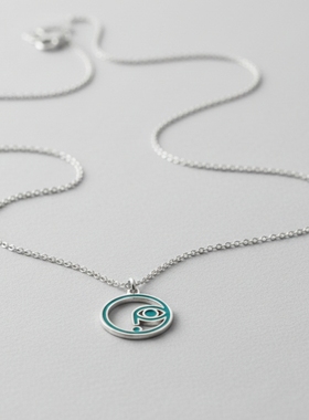 原创设计纯银项链小众设计天使之眼