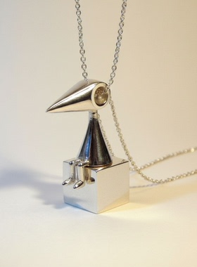 原创设计纯银女生项链小鸟造型小众设计项链孤独感主题设计纪念日