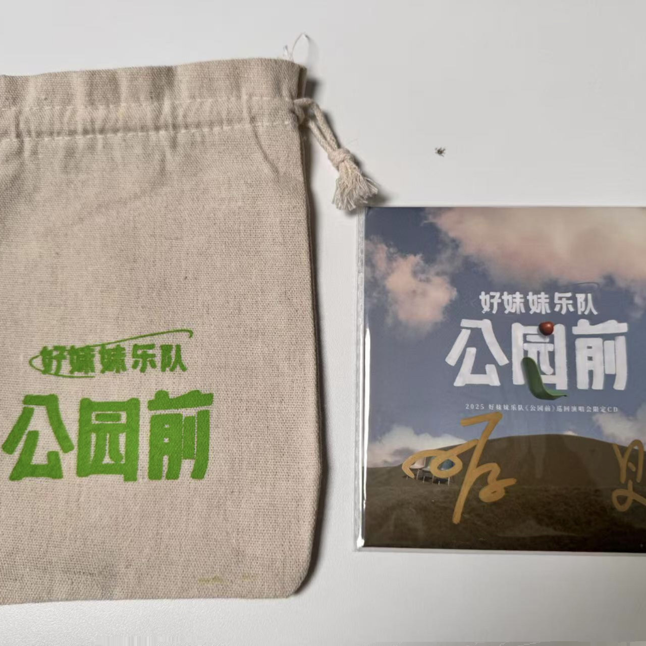 好妹妹乐队 张小厚 秦昊 深圳演唱会(公园前)限定CD 亲笔签名