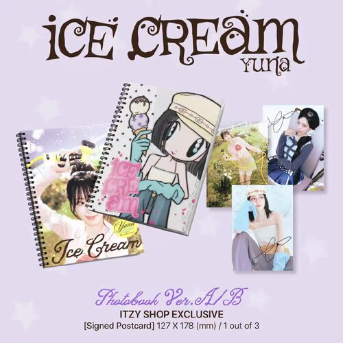 正版申有娜solo专辑Ice Cream正版未拆 ITZY YUNA小卡周边