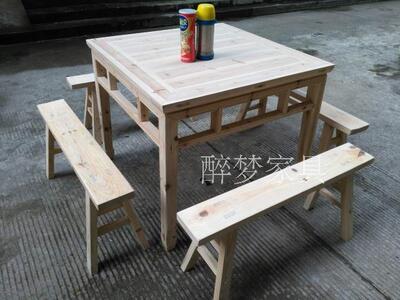 杉木正方形仿古八仙桌