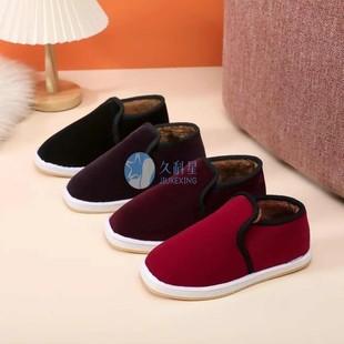 新款女棉鞋特价秋冬季加绒加厚冬天保暖防寒平底老北京松紧棉鞋