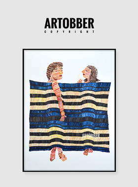 卧室挂画美国艺术家Howard Fonda家居装饰画次卧书房手绘高清版画