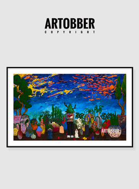 平子雄一 Yuichi Hirako精选艺术版画卧室儿童房卡通金属艺术挂画