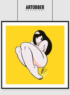 Takeru Amano现代简约客厅天野健艺术版画沙发背景挂画潮流装饰画