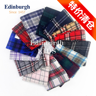 「特价 羊绒羊毛婴儿宝宝礼物 清仓」英国苏格兰爱丁堡儿童围巾冬季