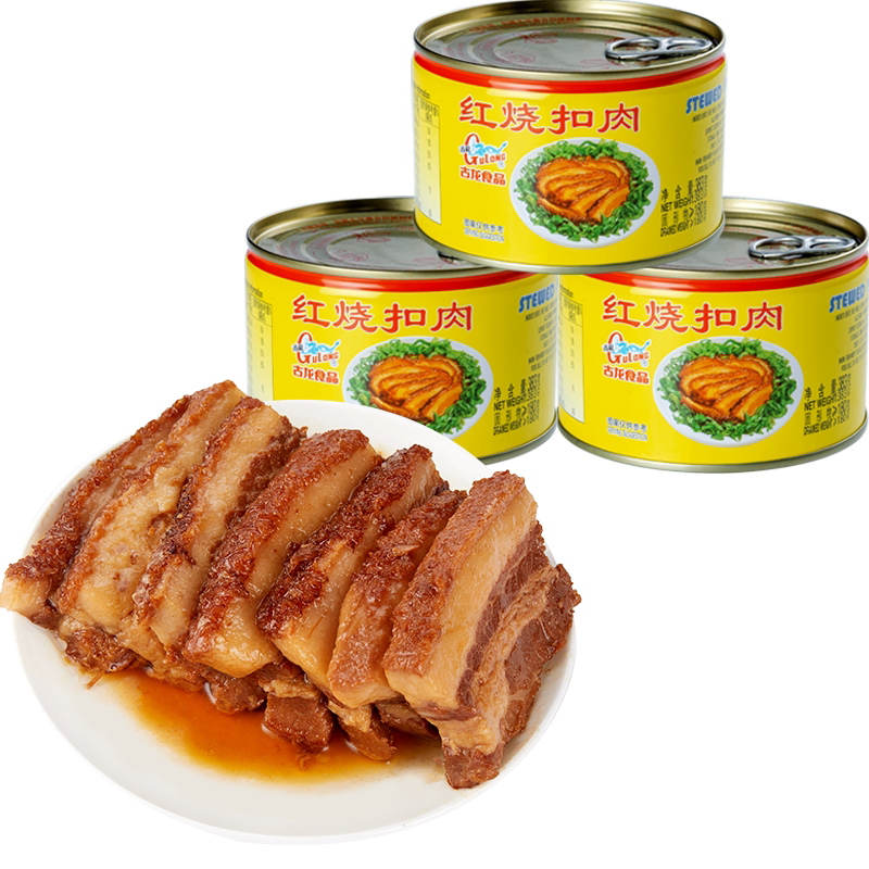 古龙红烧扣肉罐头383g五花肉罐头