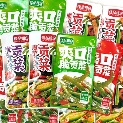 佳品相约魔芋贡菜蒜香湘辣味爽口脆贡菜剁椒湘辣味脆爽下饭小菜