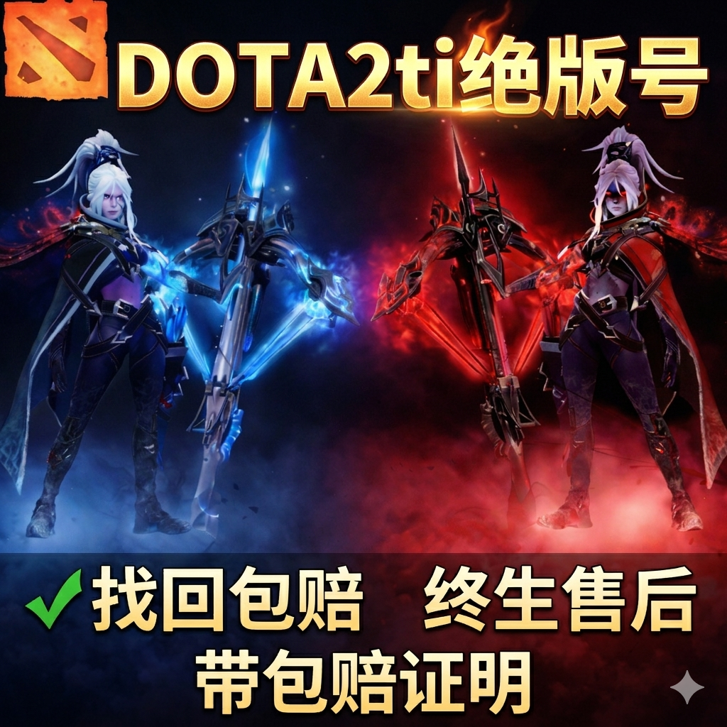 DOTA2小黑至宝账号本子绝版黑弓银影刀塔2steam账户dot