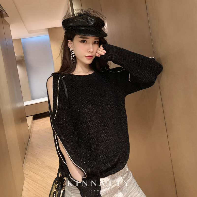 小主的店KINNATTY露肩毛衣女宽松外穿性感小心机露手臂上衣水钻闪在类目 女装/女士精品, 毛衣中 - 来自Buy2taobao.com提供专业的淘宝代购服务