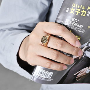 光明会全视之眼共济会戒指兄弟会黑手党徽章关节男生冷门男款配饰