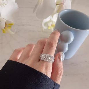 轻奢满钻重工巨好看的戒指女粗胖手大号冷门2025新款爆款学生党