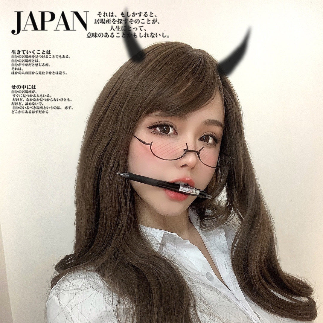 半框无框纯欲二次元眼镜框情趣性感眼镜框禁欲系女秘书御姐风女仆