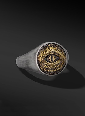 恶魔光明会全视之眼开口戒指男款