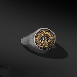 恶魔光明会全视之眼戒指共济会兄弟会黑手党徽章关节男生冷门男款