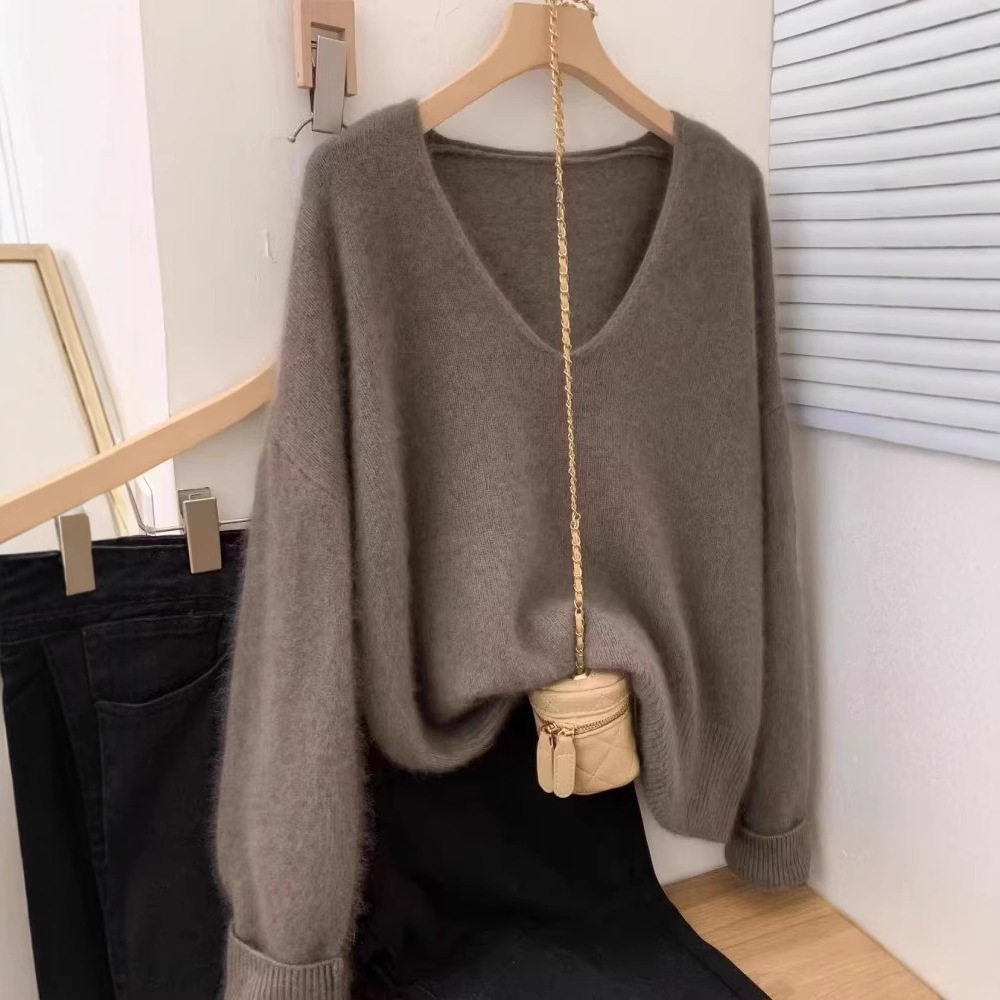 洋气软糯羊毛有设计感的红色毛衣女款2025新款绝美巨好看时尚时髦