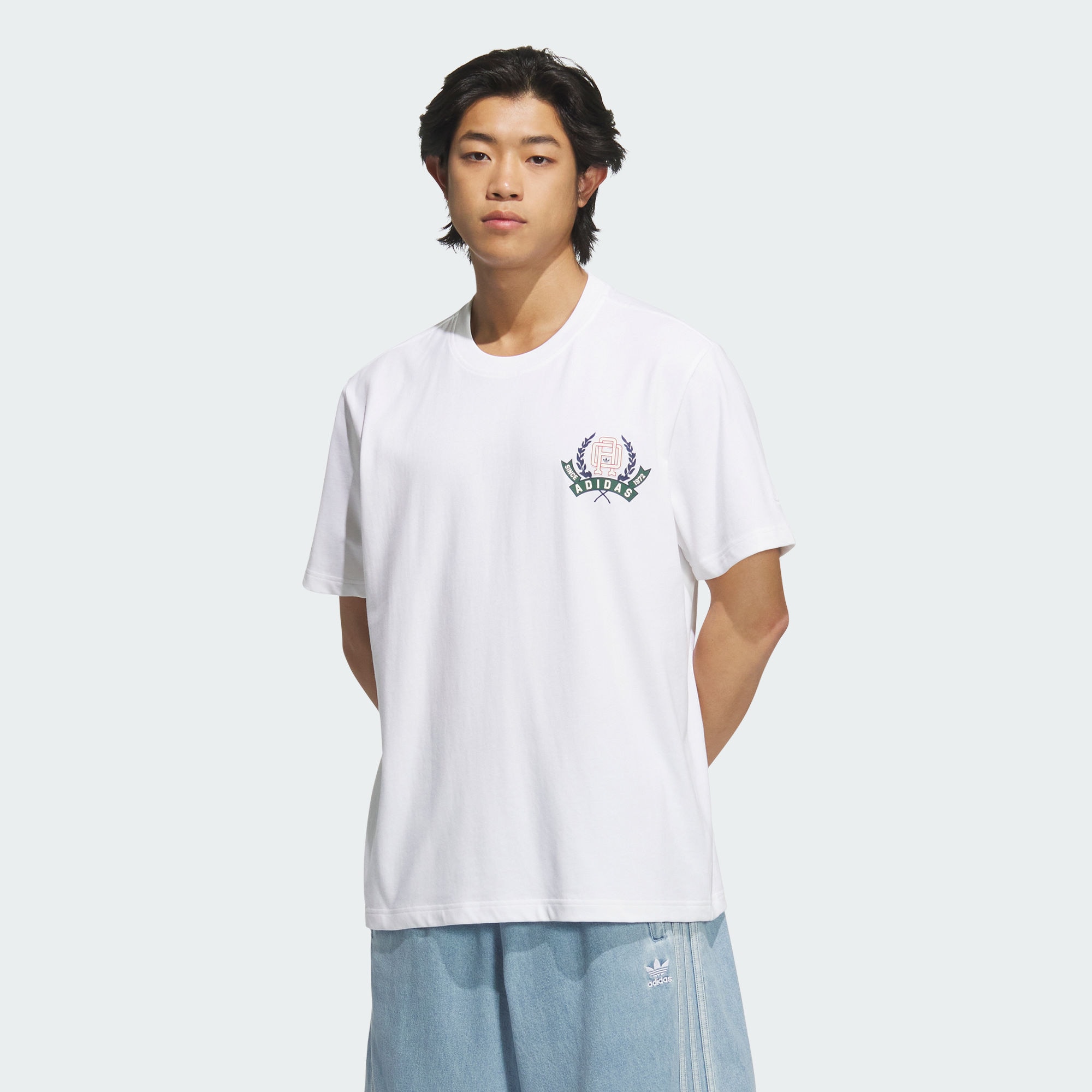 阿迪达斯三叶草男子运动短袖圆领T恤KD1841|KD1842