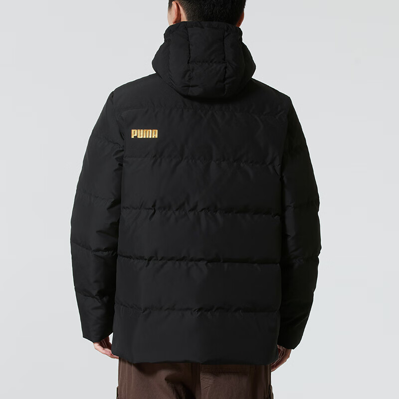 彪马男装新款冬保暖连帽鸭绒外套休闲运动面包服羽绒服694698-01