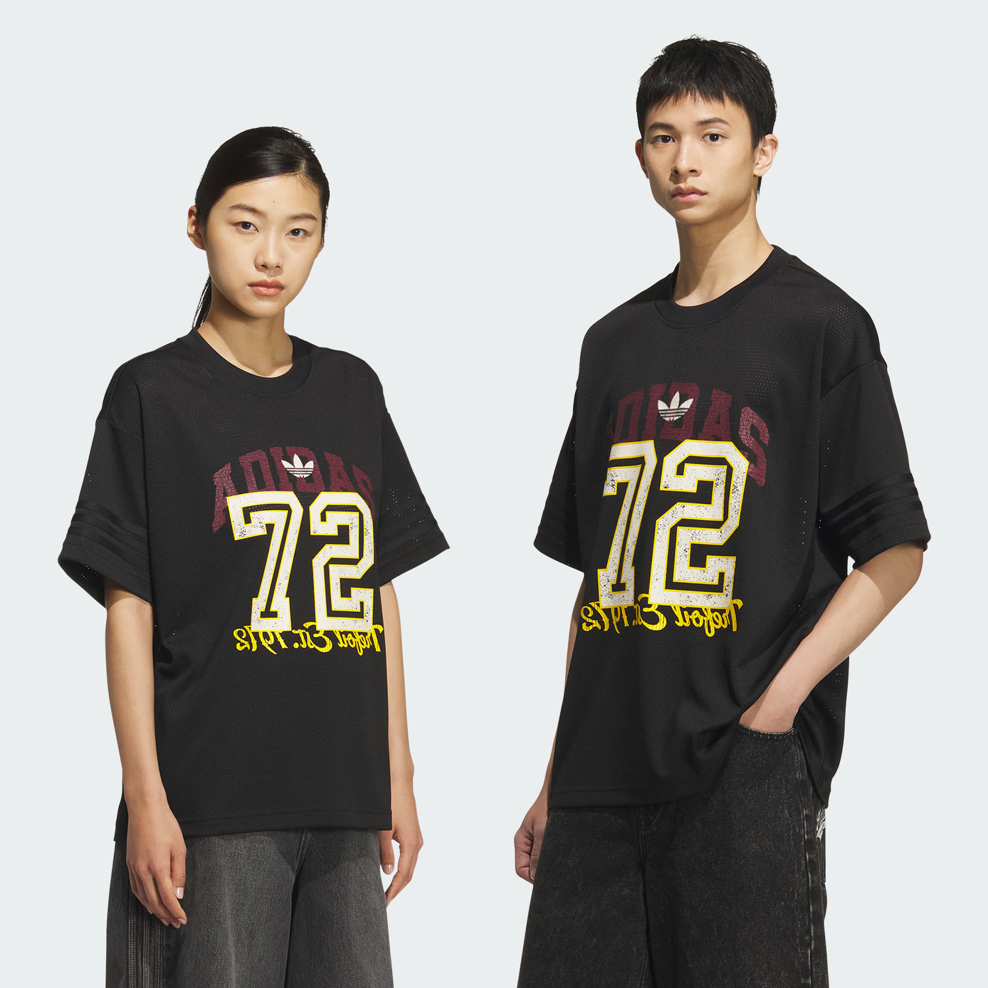 阿迪达斯三叶草男女情侣款运动短袖T恤KF0720|KF0721