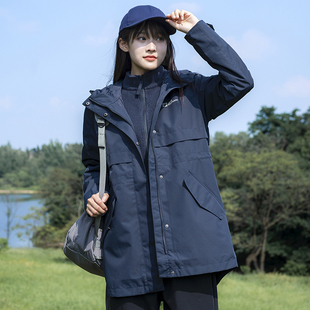 新款 狼爪冲锋衣女2023冬季户外防风内胆三合一外套5322241
