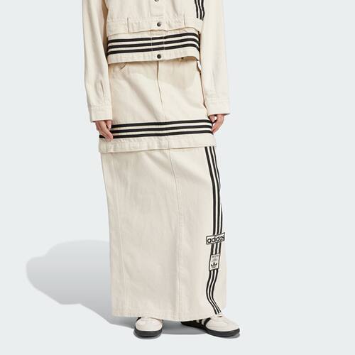 阿迪达斯女子街头漫游系列可拆卸牛仔运动半身裙JD5619|JJ3096