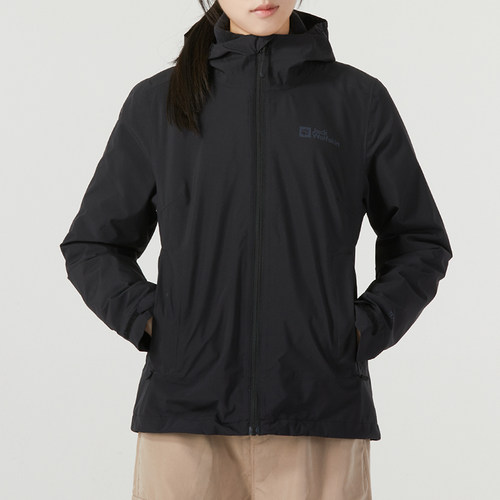 狼爪黑色三合一冲锋衣外套女冬季运动服户外保暖夹克5031991郊游