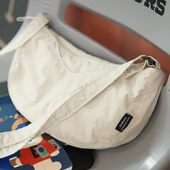 sobag日系休闲轻便单肩斜挎帆布包女防水通勤纯色百搭尼龙饺子包