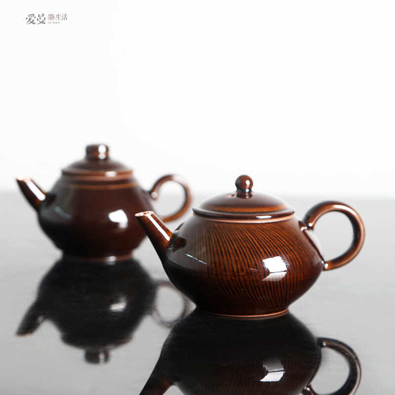 爱曼器 煎雪山房纯手工颜色釉作品系列 景德镇手工茶具茶壶套杯