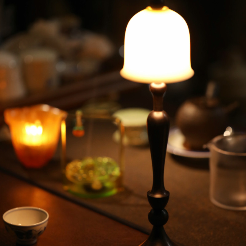 预售 爱曼茶生活 | 凡尔赛-手工玉泥陶瓷原创檀木复古美学氛围灯