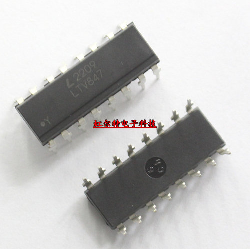 直插 光耦 LTV847 LTV-847 PC847 EL847 817-4 DIP16 光电耦合器
