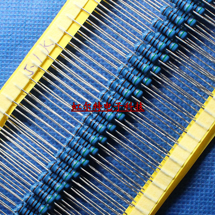 1/2W金属膜电阻 5.1K 5k1 0.5W色环电阻 1%铜脚 现货(100只)
