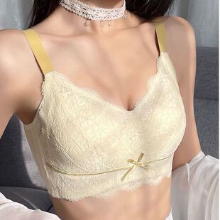 大胸显小无钢圈性感蕾丝文胸透气杯收副乳不外扩夏季显瘦内衣