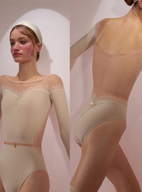 领秀现货长袖爱心款JustACorpse进口芭蕾舞蹈连体服JAC瑜伽练功服