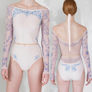 现货10月上新JAC瓷器系列芭蕾舞蹈练功体操服基训印花运动瑜伽