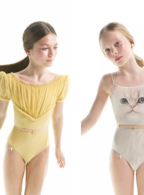 现货儿童Just A Corpse进口芭蕾舞蹈猫咪连体形体服JAC瑜伽练功服