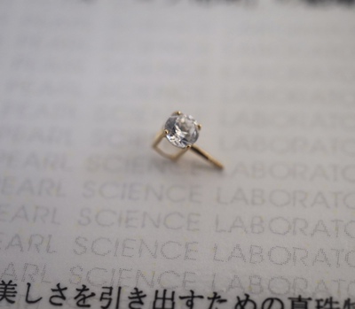 G18K金锆石戴妃吊坠配件纤细款珍珠吊坠diy配件