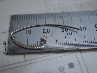 进口工艺纯银耳环配件耳钩空托耳饰DIY配件