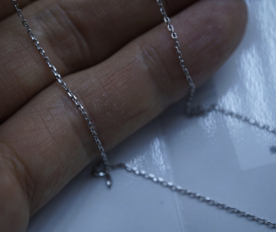 意大利工艺S925纯银项链十字链锁骨链45cm