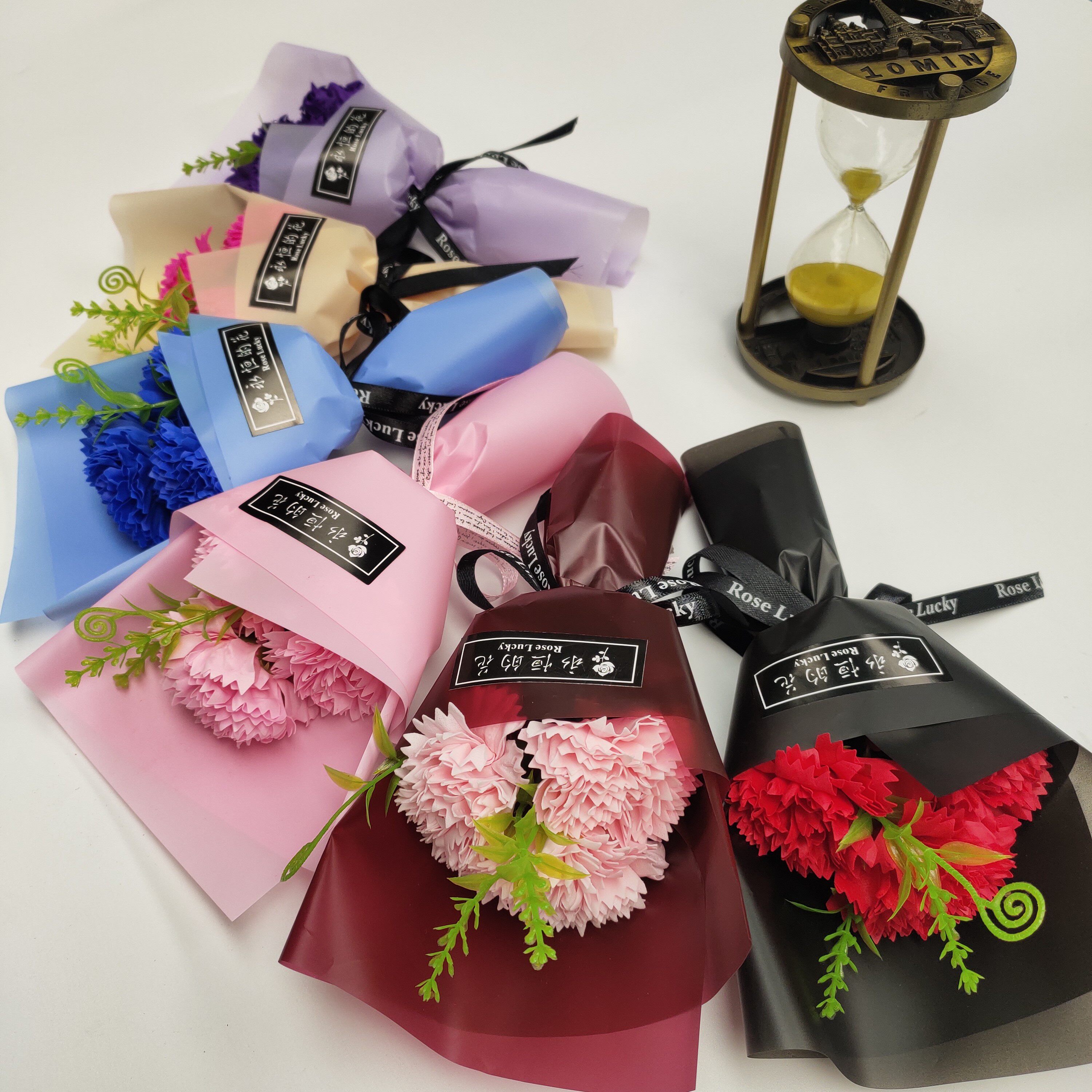 母亲节康乃馨花束送妈妈假花香皂香皂花