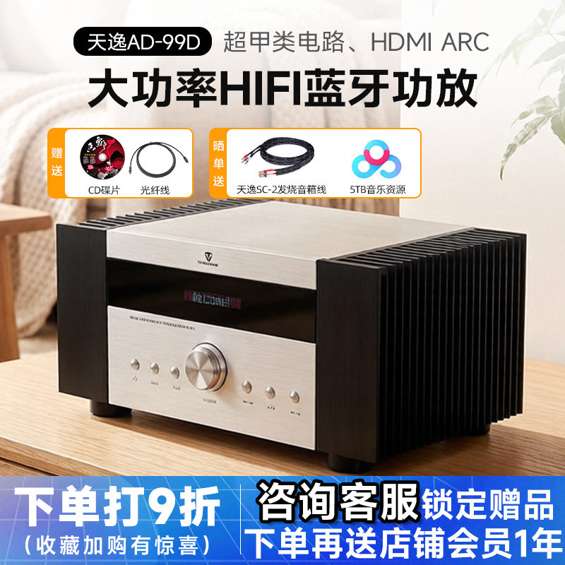 Winner/天逸 AD-99D大功率高保真发烧多功能超甲类HIFI纯功放机