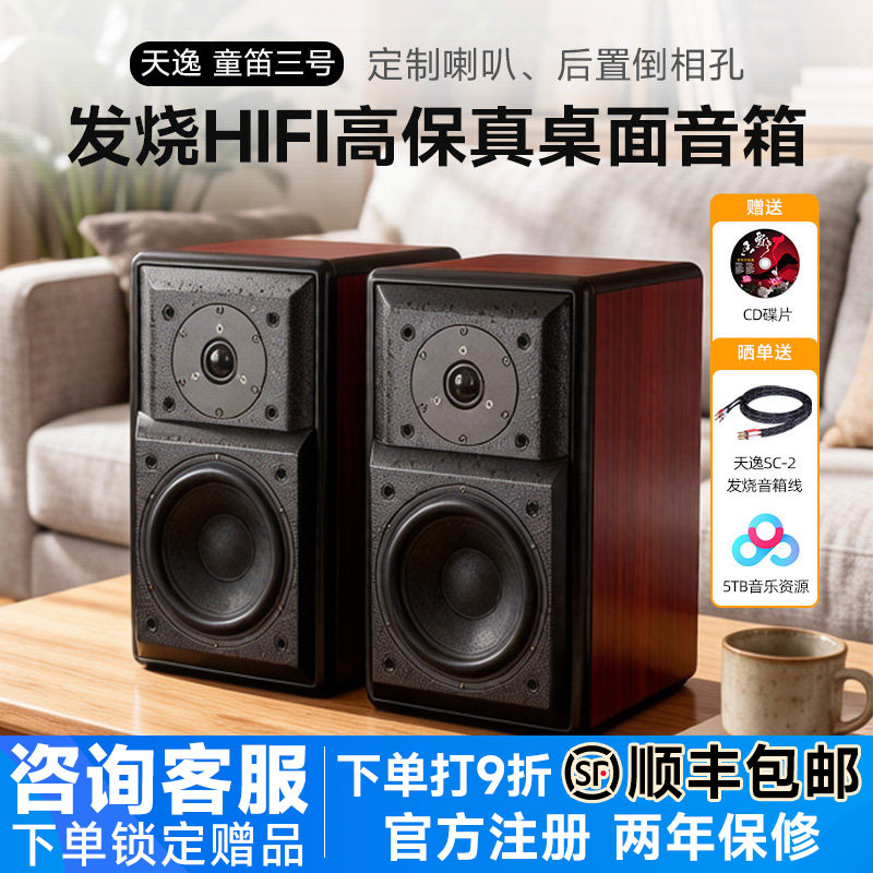 Winner/天逸 童笛三号TD-3发烧HIFI高保真桌面音箱无源书架音响
