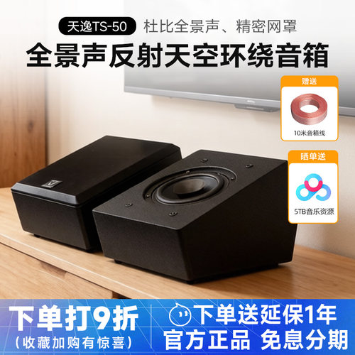 天逸TS-50天空声道反射环绕音箱
