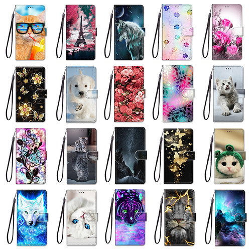 适用于三星Galaxy A03 Core A13 A23 A33 A53 A73 A04 A04S A14 A54手机壳防摔翻盖式保护皮套卡通可爱男女款