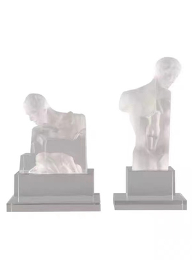 透明树脂抽象现代雕塑人物摆件
