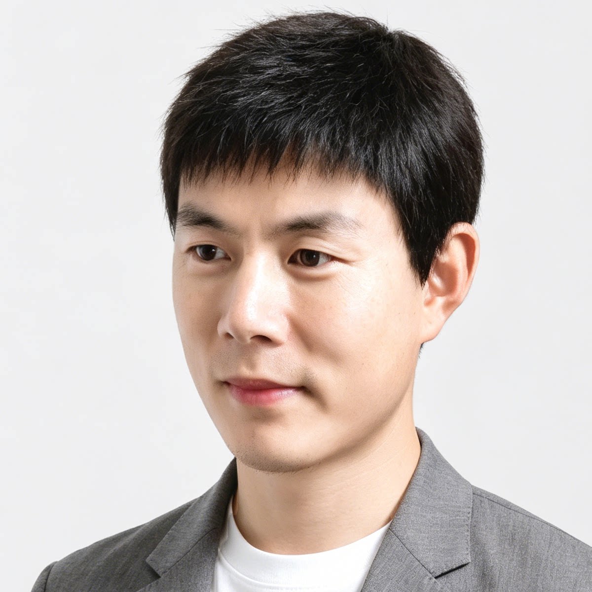 男士商务中年男士真发假发套男短发中老年假发寸头平头自然短发