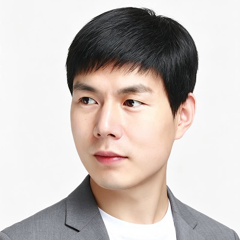 假发男士真发全头套毛寸斜刘海短款中老年光头透气递针手织真人发